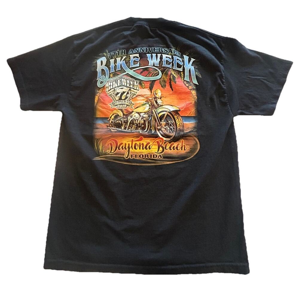 Daytona Beach Florida 77th Annual Bike Week Graphic T-Shirt Harley 2018 Sz Large